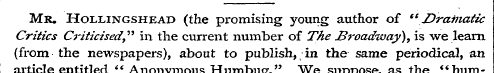Mr. Hollingshead (the promising young au...
