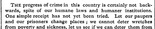 The progress of crime in this country is...
