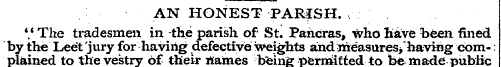 AN HONEST PARISH. , by * the .' The Leet...