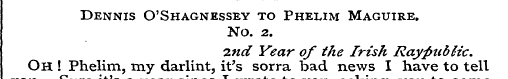 Dennis O'Shagnessey to Phelim Maguire. N...