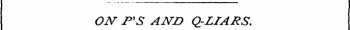 ON P'S ANZ&gt; Q-L/ARS.