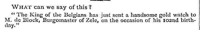 What can we say of this ? M. " de The Bl...