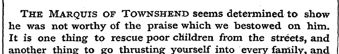 The Marquis of Townshend seems determine...