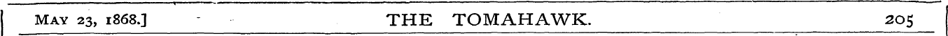 May 23, 1868.] THE TOMAHAWK. 205
