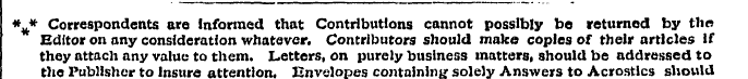 * ,* Editor Correspondents on any consid...
