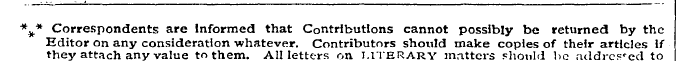 ** Correspondents are Informed that Cont...