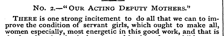 No. 2.—"Our Acting Deputy Mothers." Ther...