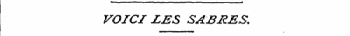 VOICI ZES SABRES.