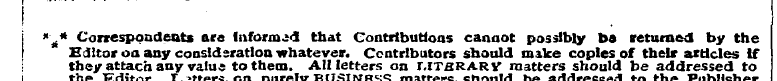 | I I "ji* Editor Correspondents oa any ...