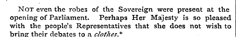 Not even the robes of the Sovereign were...