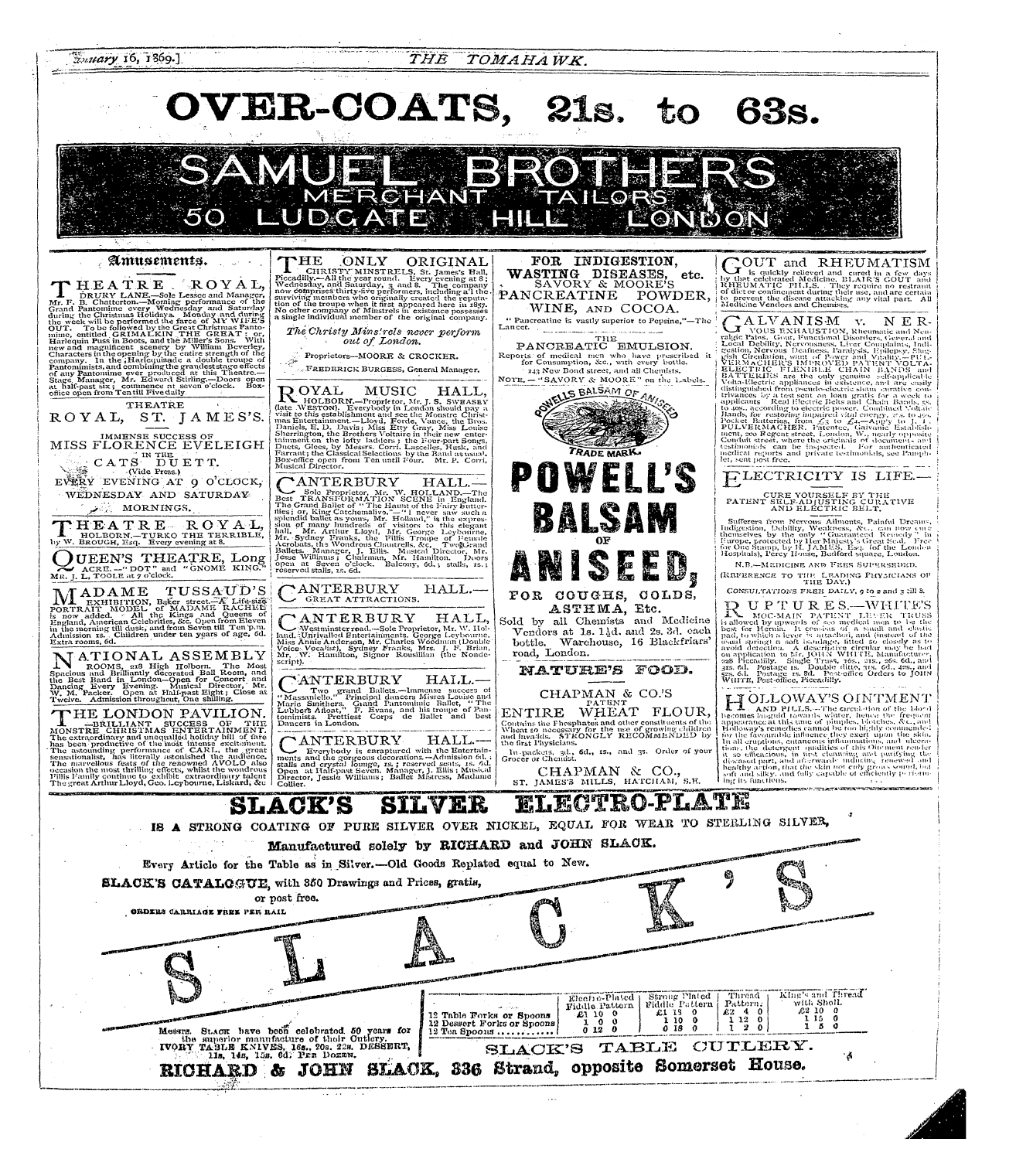 Tomahawk (1867-1870): jS F Y, 1st edition - ¦ •: "" ^Varkj Gf . Tffi?-] . '" ' . """...