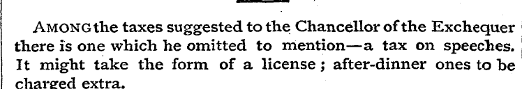 Among the taxes suggested to the Chancel...