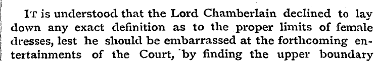 I It is understood that the Lord Chamber...
