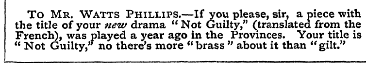 To Mr. Watts Phillips.—If you please, si...