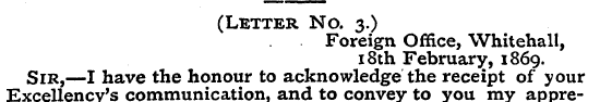 (Letter No Forei . 3.) n OfficeWhitehall...