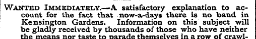 Wanted Immediately.—A satisfactory expla...