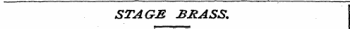 STAGE BRASS.
