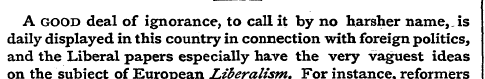 A good deal of ignorance, to call it by ...