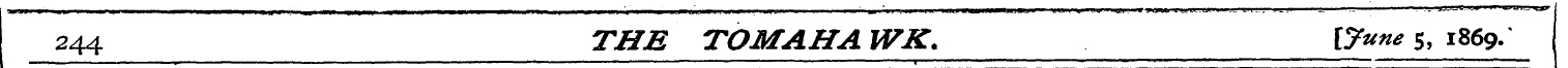 244 THE TOMAHAWK. \J une 5, 1869/