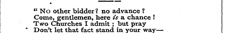 " No other bidder ? no advance ? Two Com...