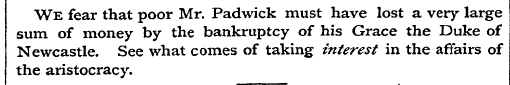 We fear that poor Mr. Padwick must have ...