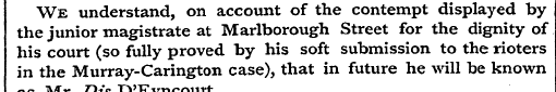 We understandon account of the contempt ...