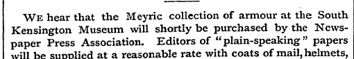We hear that the Meyrie collection of ar...