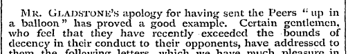 Mr. Gladstone's apology for having sent ...