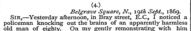 (4.) Sir,—Yesterday afternoon Belgrave ,...