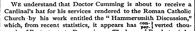 We understand that Doctor Cumming is abo...