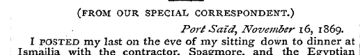 (from our special correspondent.) Port S...