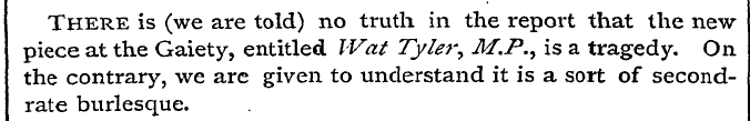 There is (we are told) no truth in the r...