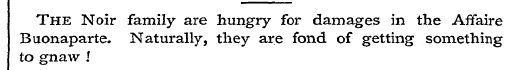 The Noir family are hungry for damages i...