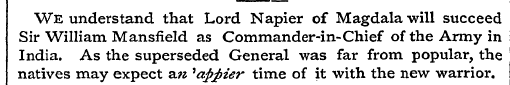 We understand that Lord Napier of Magdal...