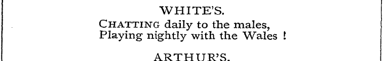 WHITE'S. Chatting Playing nig dail htly ...