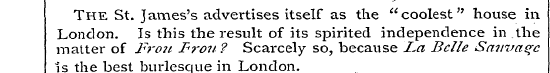 The St. J ames's advertises itself as th...