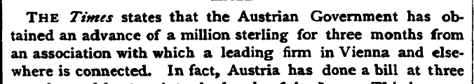 The Times states that the Austrian Gover...