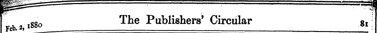 m I * ^^ <*<The Publishers . . ' Circula...