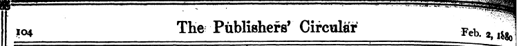 jo* The Publishers 1 Circular Feb. * , J