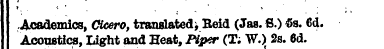 Academics, Cicero, translated, Reid (Jas...