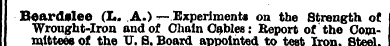 Beard/ilee (L. A.) — Experiments on the ...