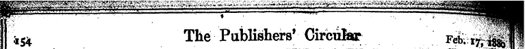 f • ' . . • 'HI is4 The Publishers' Cifi...