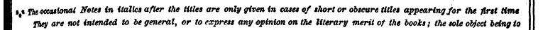 I « The oecatUmat Notes in italics after...
