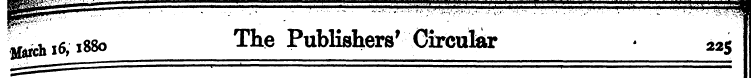 ^6 ,1880 The Publishers' Circular 22 5 ,