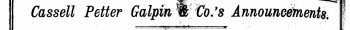 Cassell Fetter Gal — prn ' ' , ' W ,\ / tt Co — .. /s JF Amouneeinents " t ' " . j »:. ¦¦ 1TT55S*. i ' I ^ ITiin+L. -!¦-,„,¦, — . ' ii