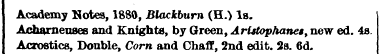 Academy Notes, 1880, Blackburn (EL> la. ...