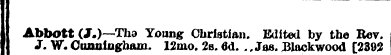II II Abbott 3. W. Cunningham (J.)-Tho Y...
