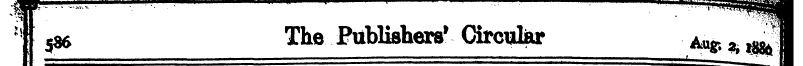 " S 86 The PubHshers' Circular ***2I