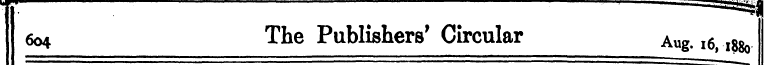 ¦ ' 6<>4 The Publishers' Circular Aug. 1...