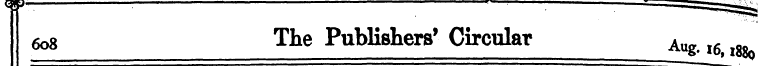 6o8 The Publishers' Circular I6 jg&> ^